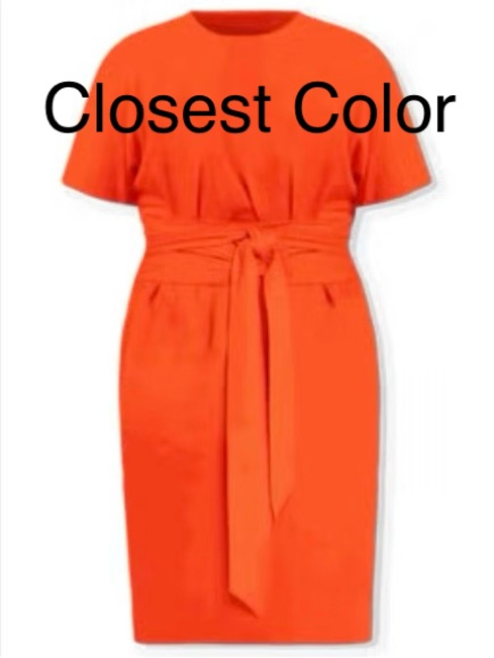 ELOQUII ORANGE CROSS-FRONT FLUTTER SLEEVE DRESS — SIZE 18 ✨